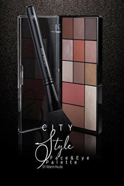Golden Rose Cıty Style Face Eye Palet Far No.01 Warm Nude