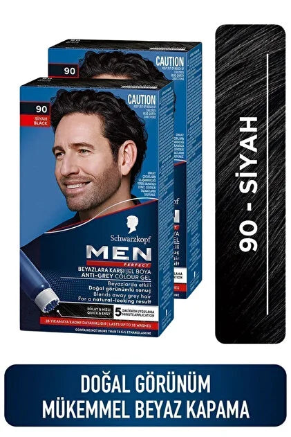 Schwarzkopf Perfect Men 90 Siyah Saç Boyasıx 2 Adet