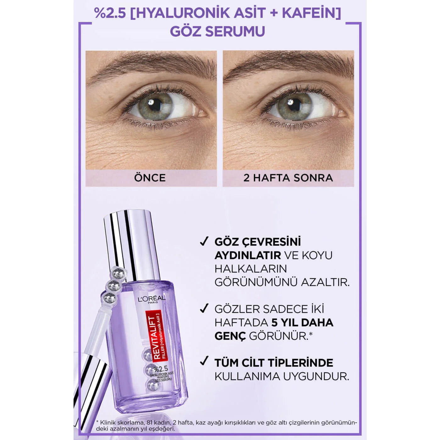 L'Oreal Paris Revitalift Filler Göz Serumu 20 ml