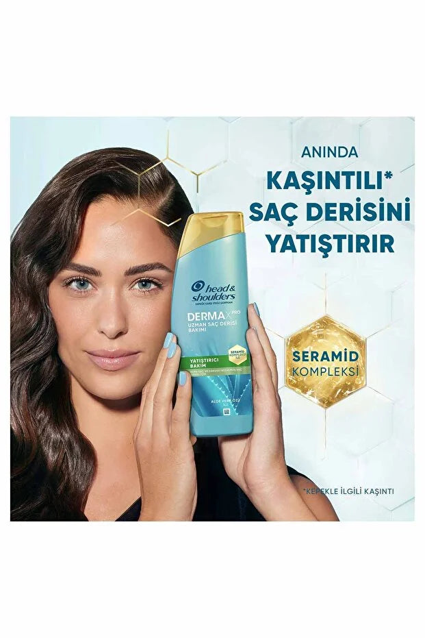 Head & Shoulders DermaXPRO Yatıştırıcı Kepek Karşıtı Şampuan Aloe Vera Özü ve Seramid ile 300ml x 3 Adet