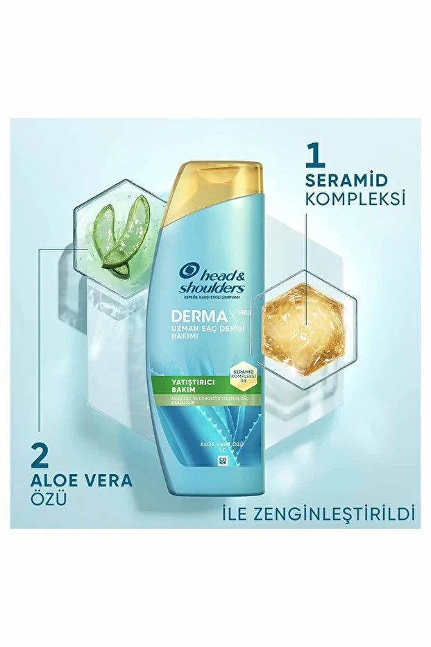 Head & Shoulders DermaXPRO Yatıştırıcı Kepek Karşıtı Şampuan Aloe Vera Özü ve Seramid ile 300ml x 3 Adet
