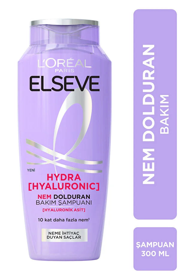 Elseve Hydra [Hyaluronic] Nem ile Dolgunlaştıran Saç Bakım Seti - Şampuan & Saç Bakım Kremi & Serum & Maske