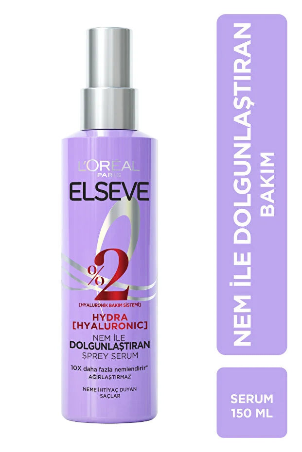 Elseve Hydra [Hyaluronic] Nem ile Dolgunlaştıran Saç Bakım Seti - Şampuan & Saç Bakım Kremi & Serum & Maske