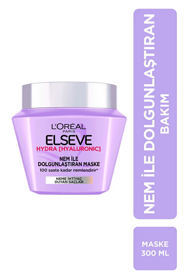 Elseve Hydra [Hyaluronic] Nem ile Dolgunlaştıran Saç Bakım Seti - Şampuan & Saç Bakım Kremi & Serum & Maske