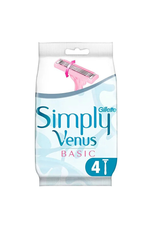 Gillette Simply Venus 3 Basic Kullan At Kadın Tıraş Bıçağı 4 Adet