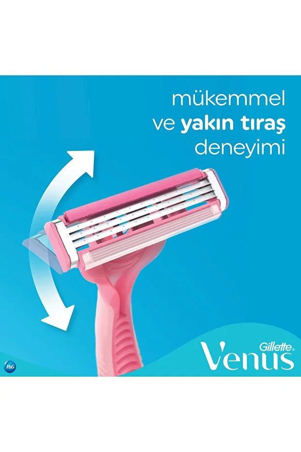 Gillette Simply Venus 3 Basic Kullan At Kadın Tıraş Bıçağı 4 Adet