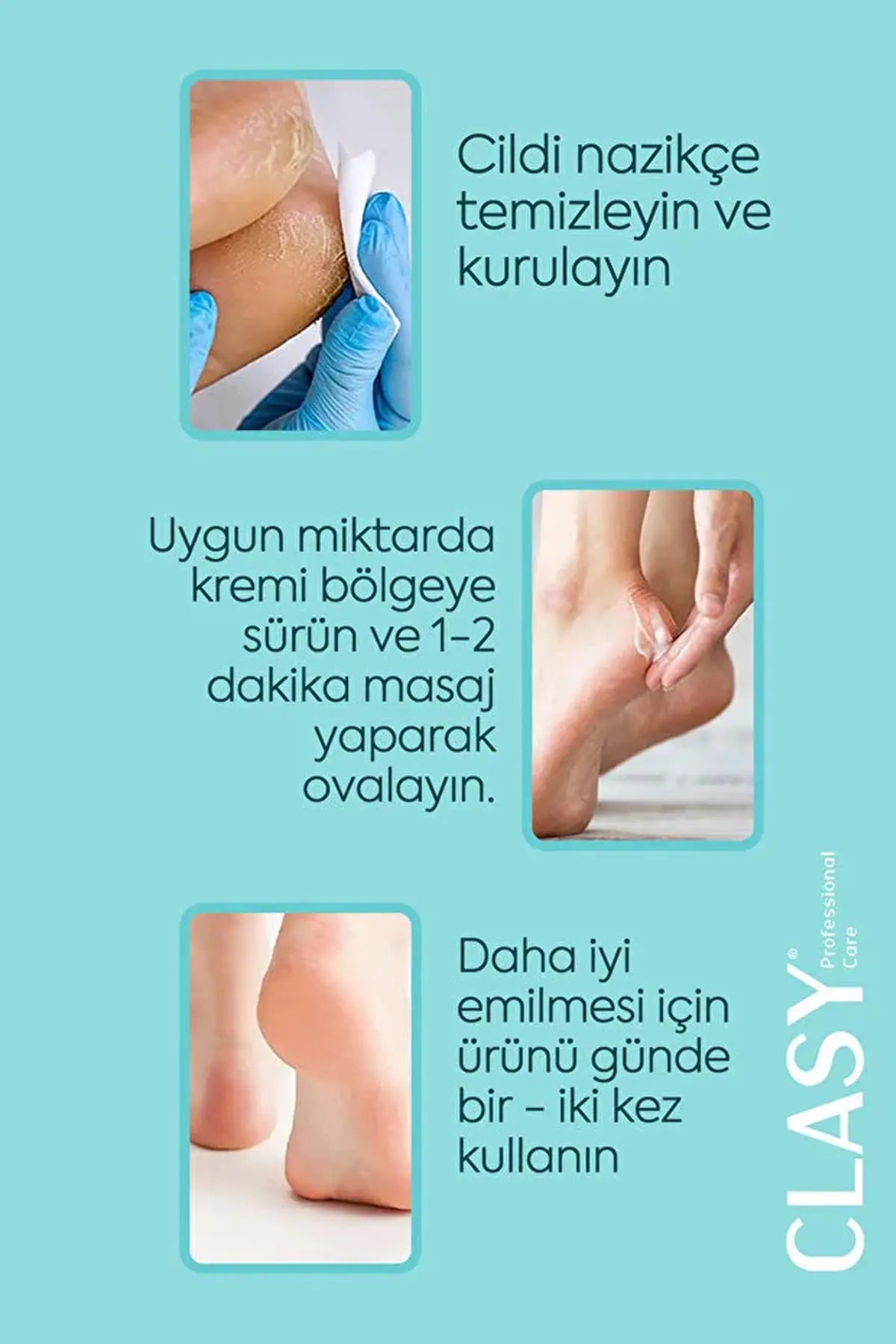 Clasy Care Ayak Ve Topuk Çatlak Kremi, Ayak Bakımı, Ayak Kokusu Ve Topuk 100ml