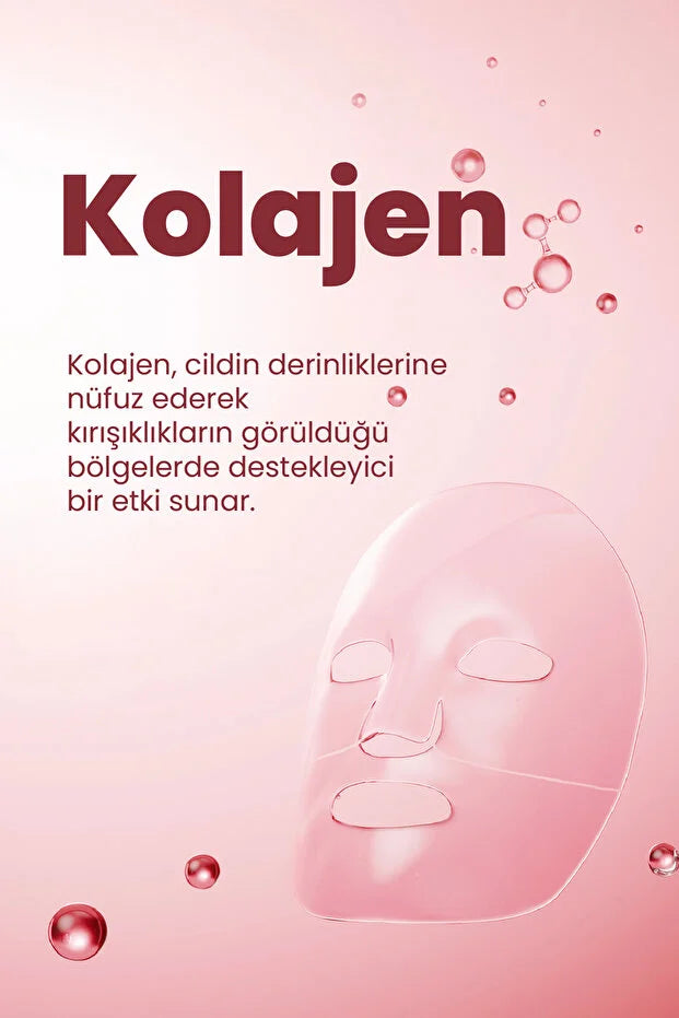 Dermal Kolajen Hydrojel Şeffaflaşan Kore Yüz Maskesi Nemlendirici Besleyici Eriyen Maske 34 gr