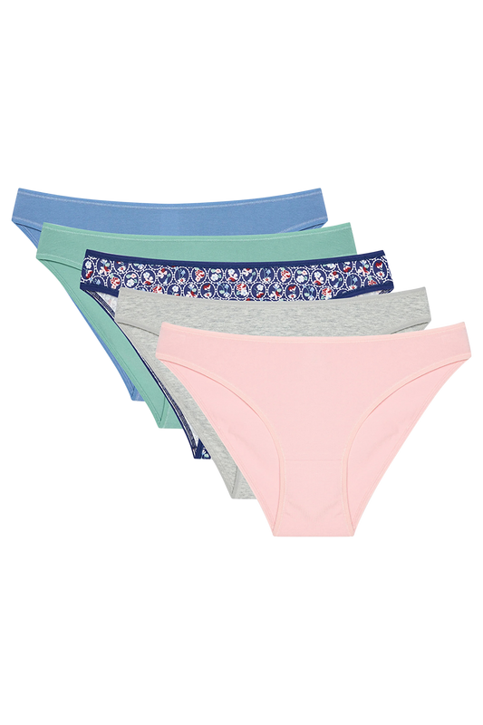 Penti Antique Garden Çiçekli Normal Bel 5'li Slip Külot