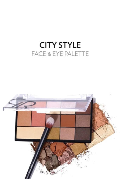 Golden Rose Cıty Style Face Eye Palet Far No.01 Warm Nude