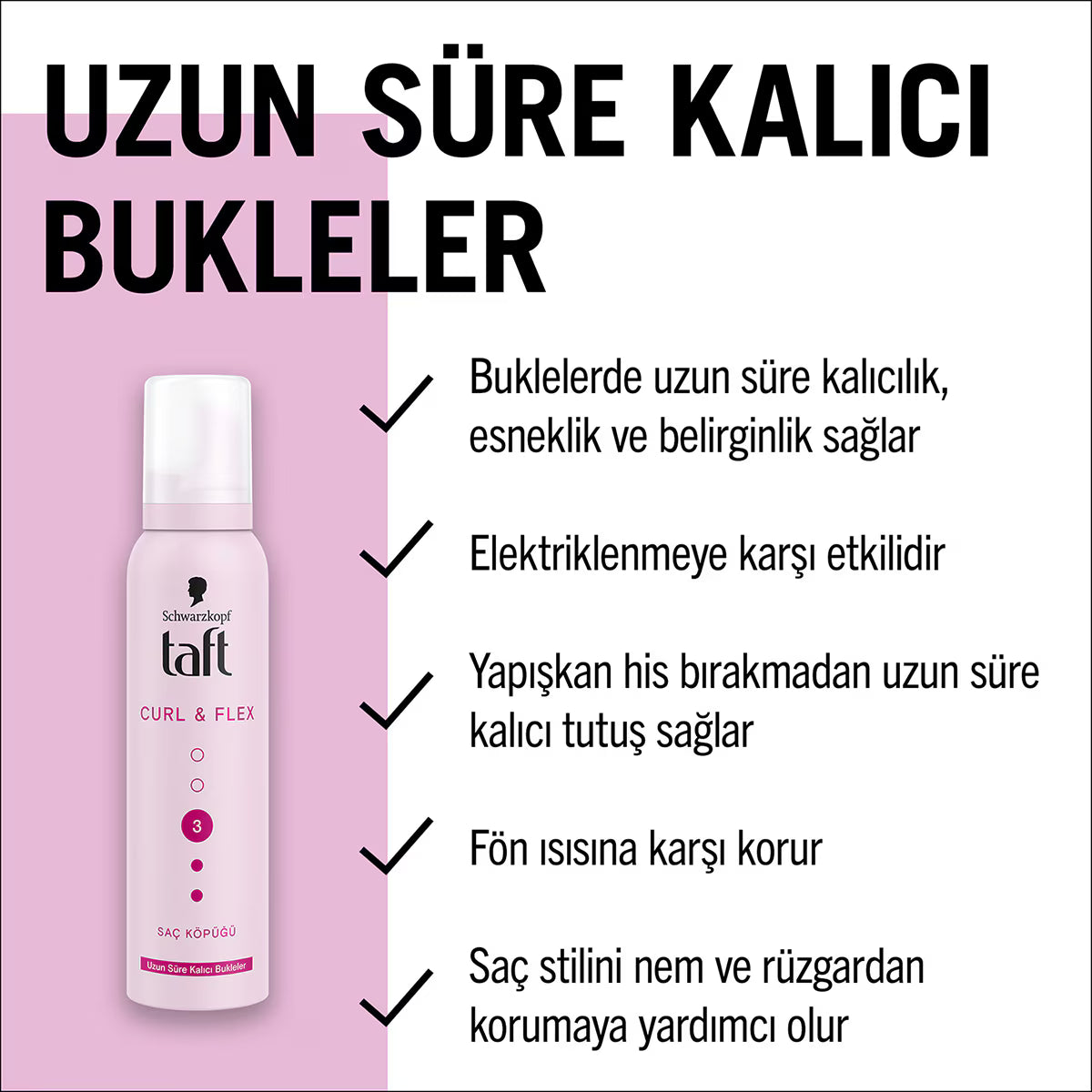 Taft Saç Köpüğü Curl Flex 150 Ml