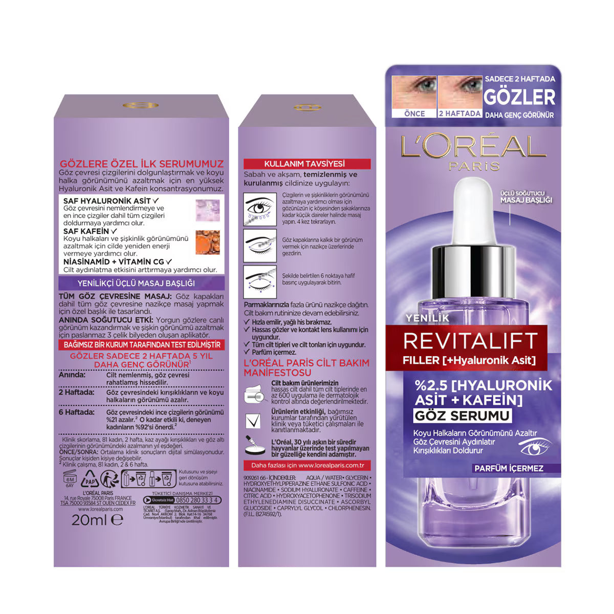 L'Oreal Paris Revitalift Filler Göz Serumu 20 ml